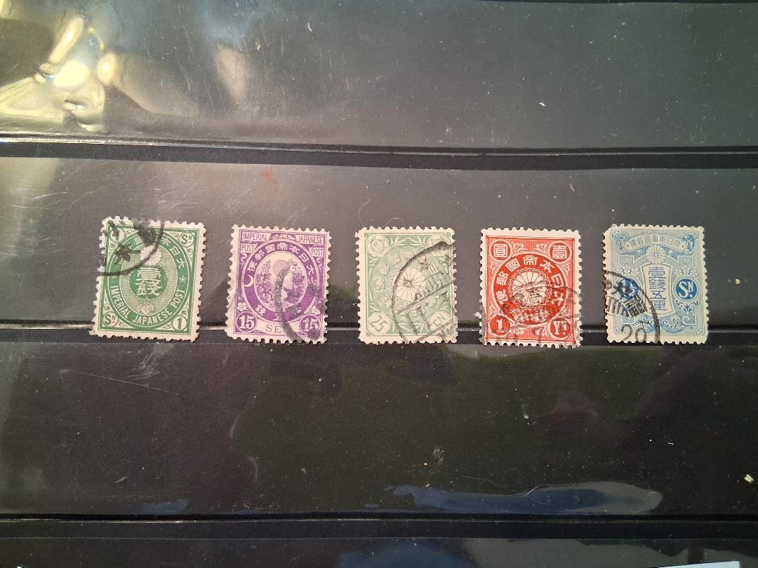 JAPAN EARLY ISSUES #74,82,91,132,180 USED (LOT 37)