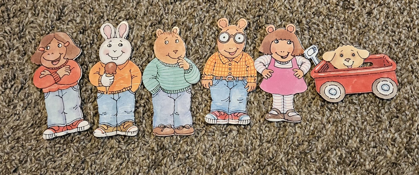 Arthur Paper Dolls￼set of sturdy punch-out toy figures From Arthur's Neighborhoo