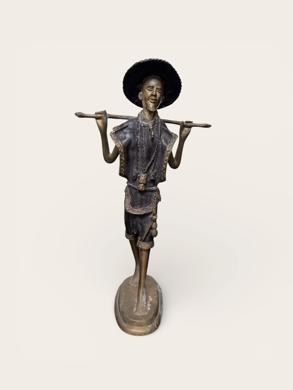 Benin Bronze Figurine Representing Tribal Figure from West African, Burkina Faso