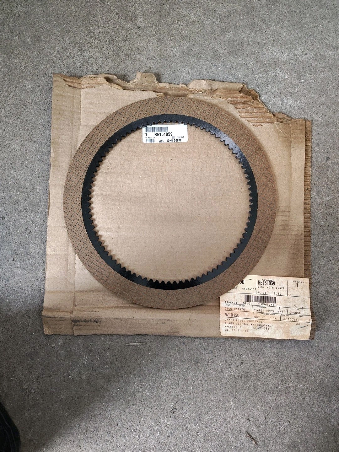 Planetary Brake Disc E151059 John Deere 