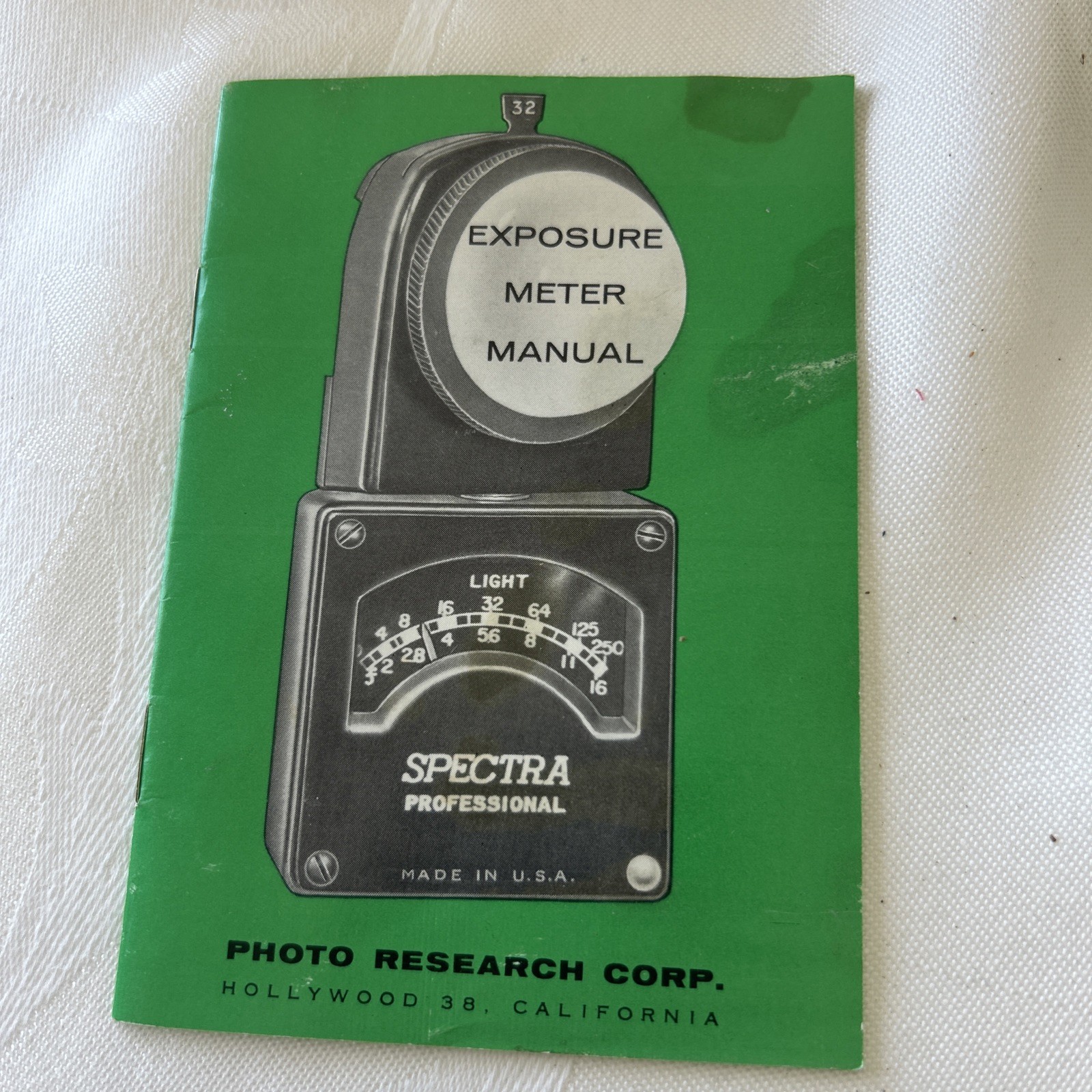 Spectra Professional Light Meter Original Instructions Free USA Shipping