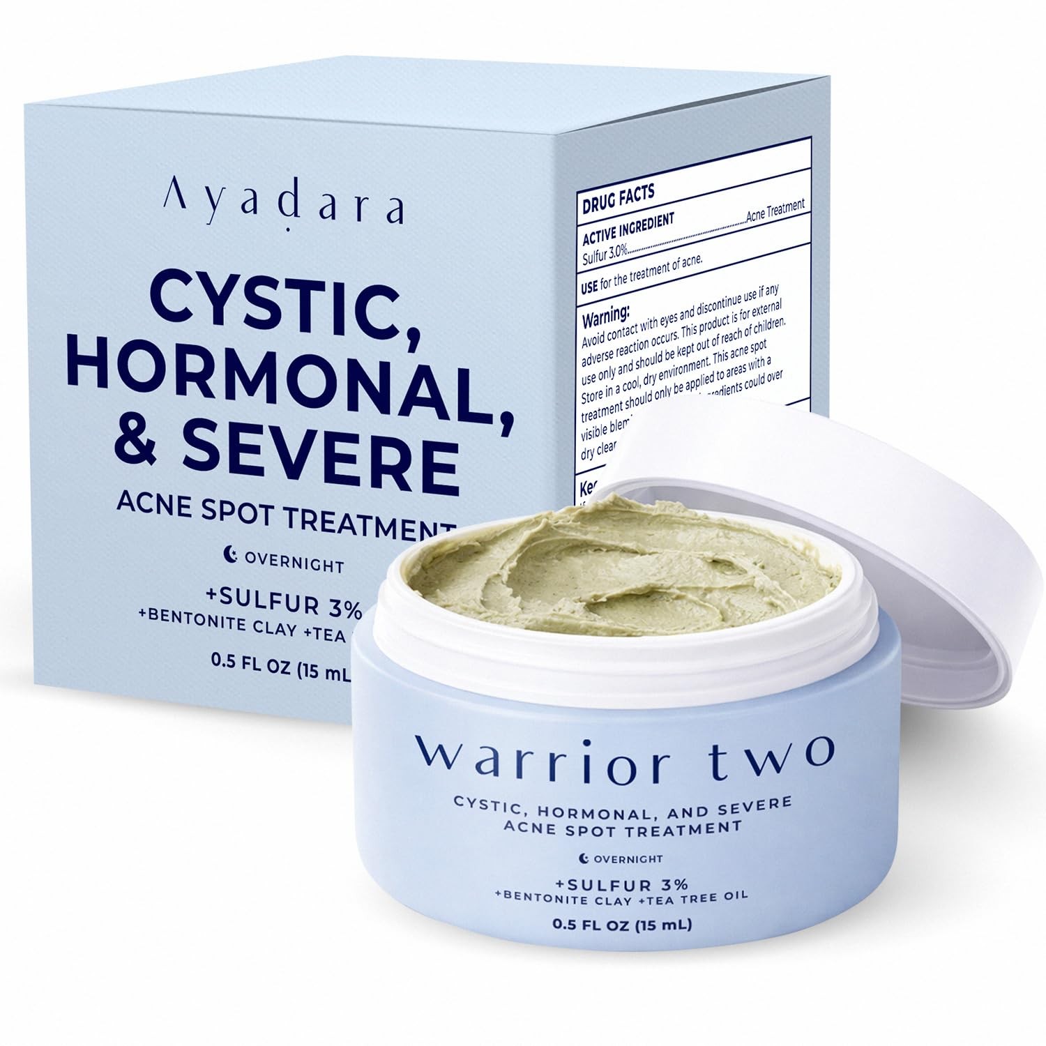 Cystic Acne Spot Cream Overnight Hormonal Acne-Prone Skin for Face & Body... 