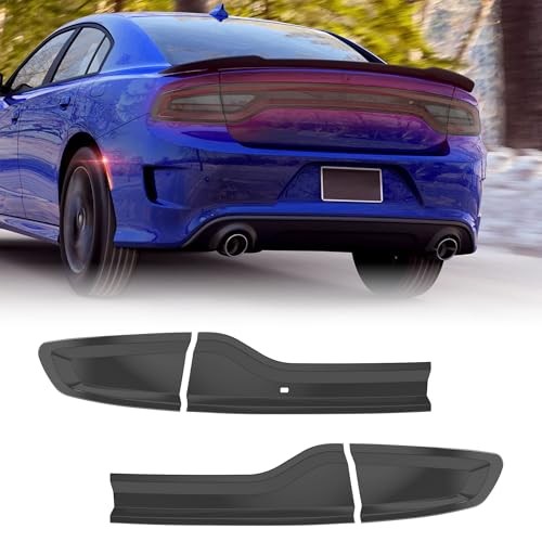 Smoked Black Tail Light Covers for 2015-2024 Dodge Charger, Protective Rear 