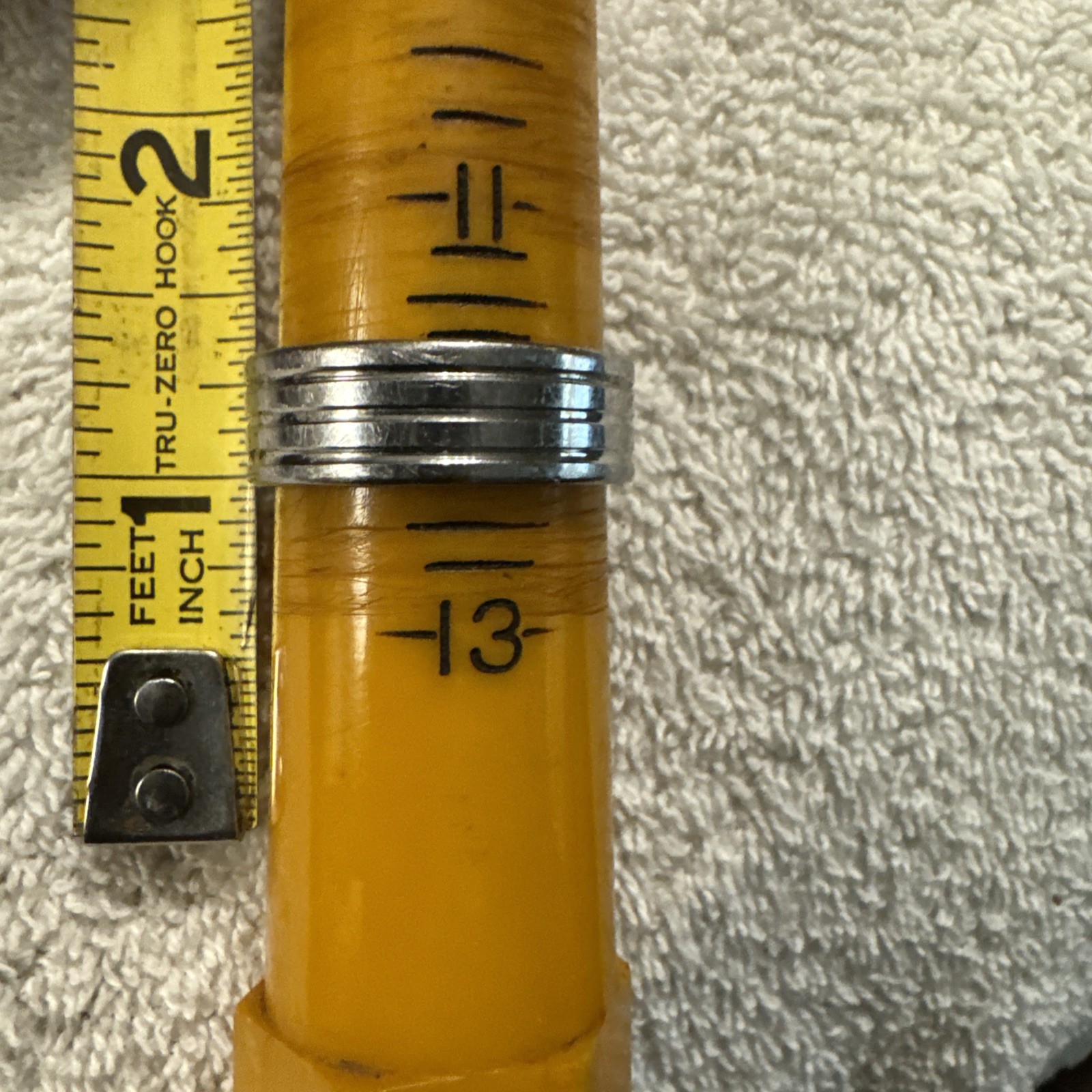 12 men’s size, Titanium Band Ring ribbed