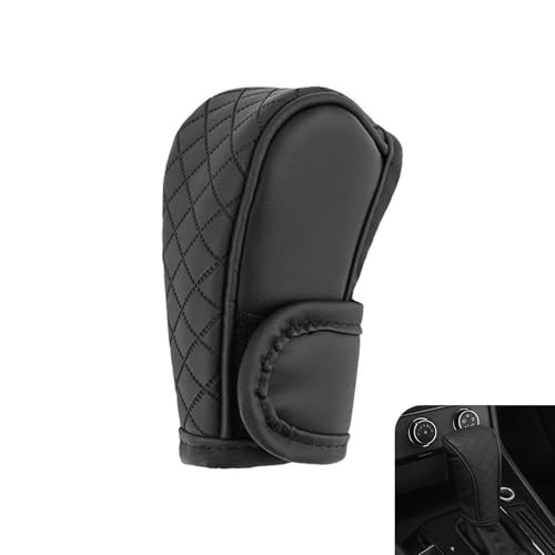 Car Gear Shift Cover, Leather Shifter Cover, Gear Shift Knob Cover for Black