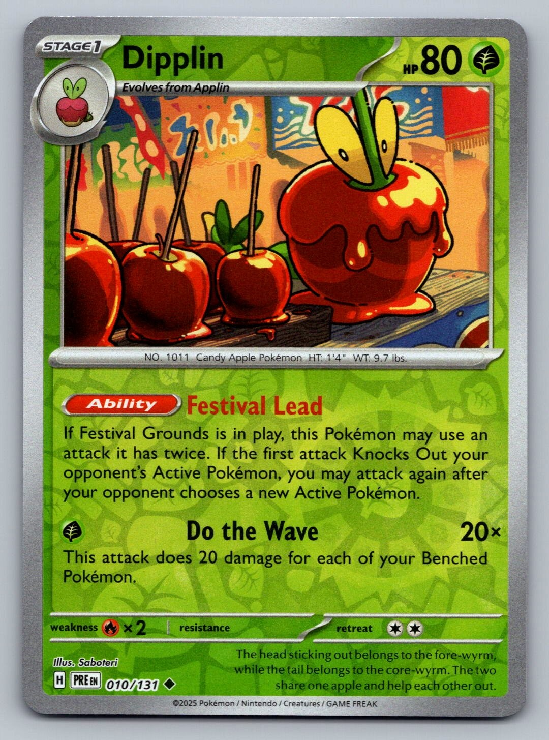 Pokemon TCG SV: Prismatic Evolutions Dipplin 010/131 Reverse Holo