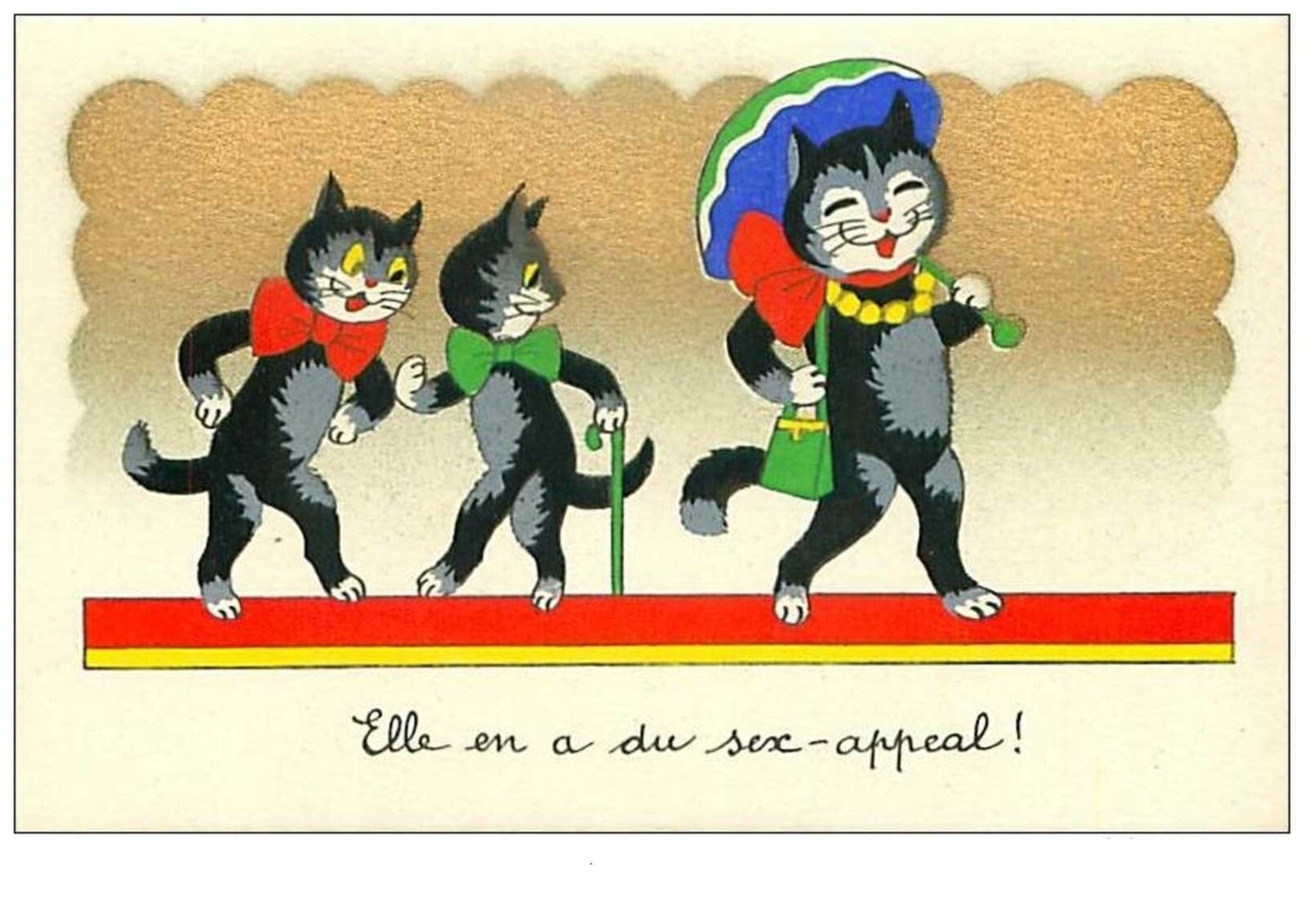 Cats No. 6506 Elegant Black Cat She Has Sex Appeal