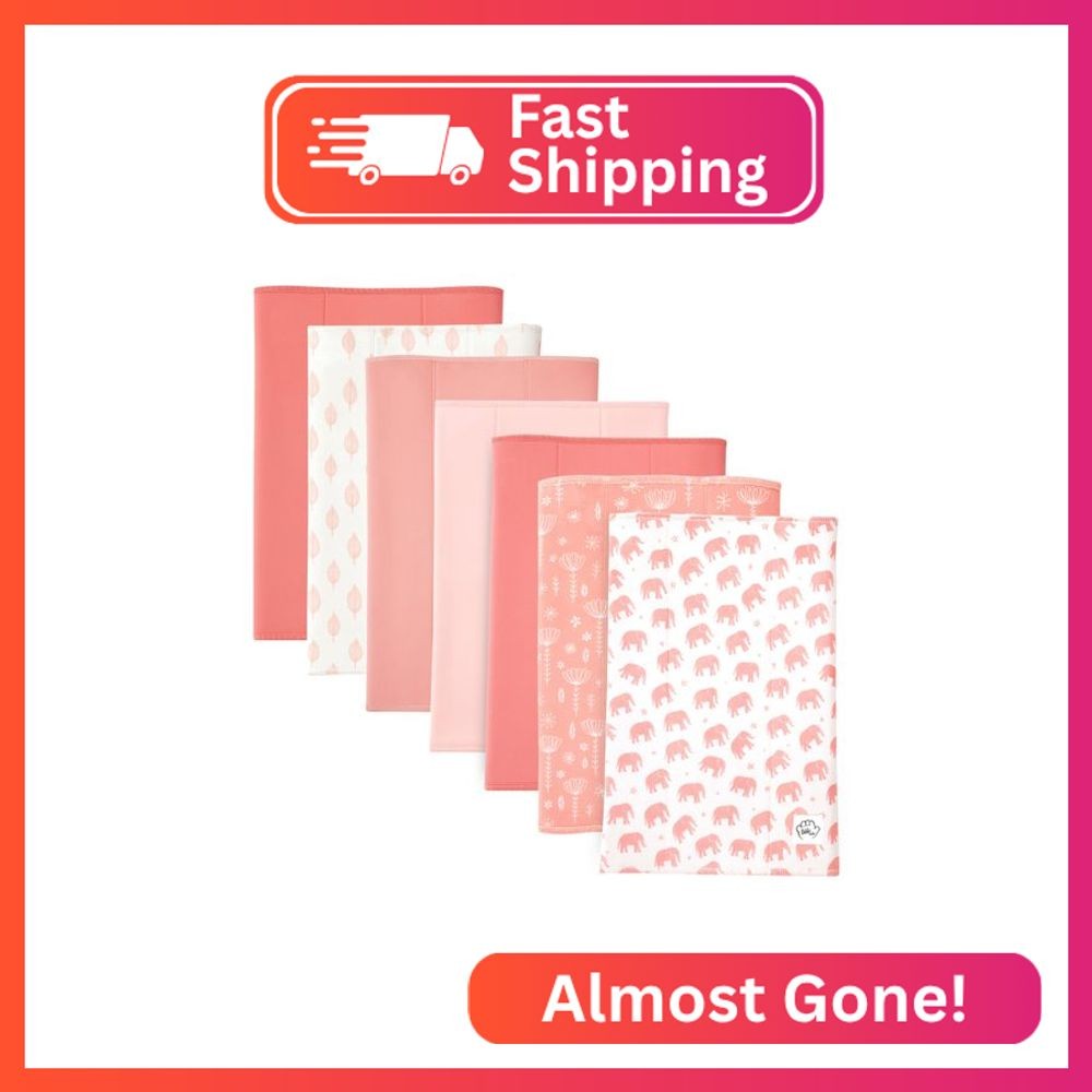 Baby Burp Cloths for Boys and Girls - 7 Pack Large 100% Cotton - Double Layered 