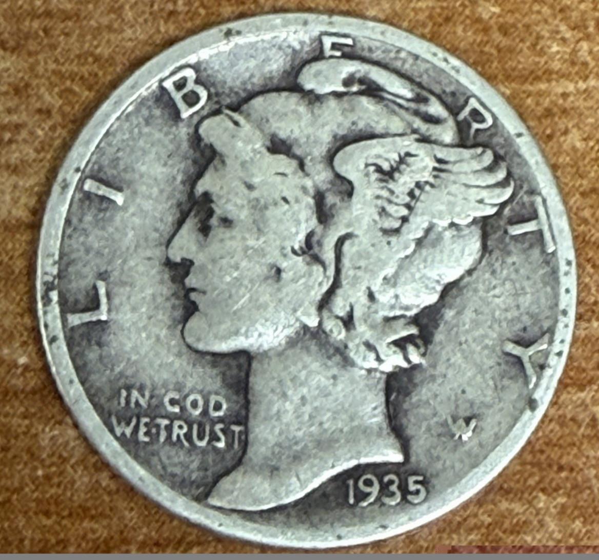 1935 P Mercury Dime 90% SILVER  Free Shipping+ Tracking