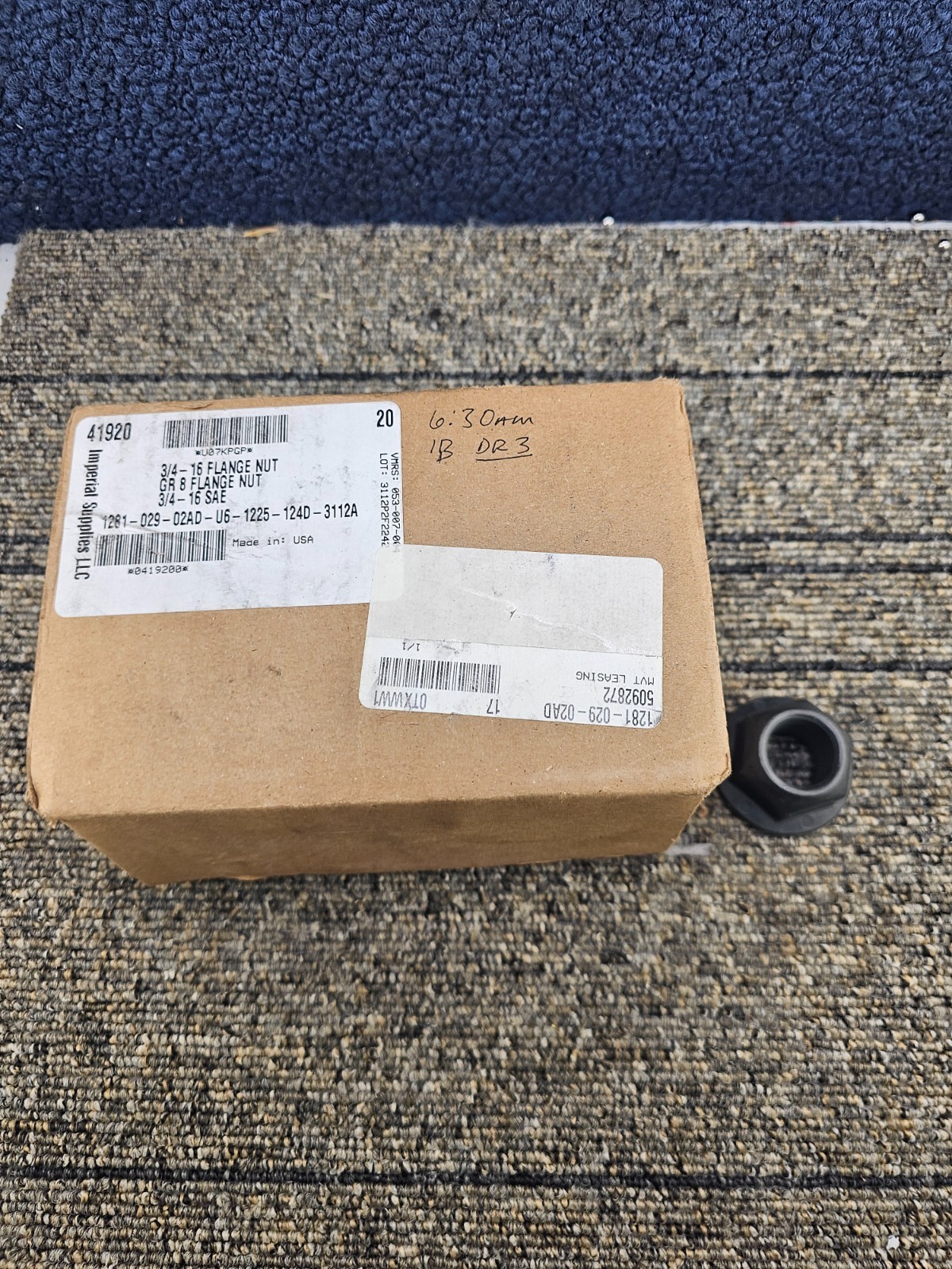 (QTY 19) IMPERIAL SUPPLIES: 3/4"-16 Prevailing Torque Hex Flange Lock Nut - GR 8