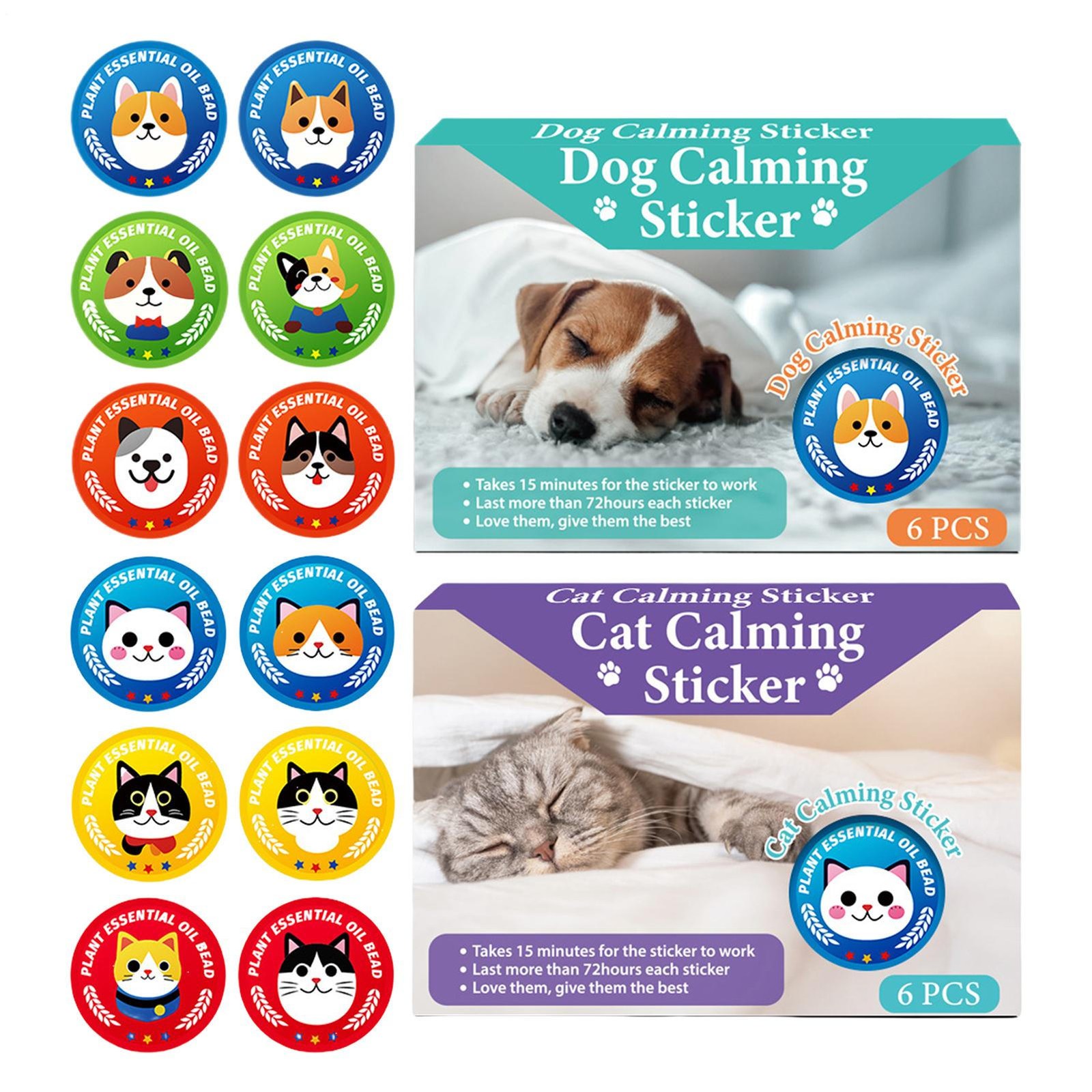 Cat Calming Products 6X Fast Release Sedative Patches Kitten Calming 
