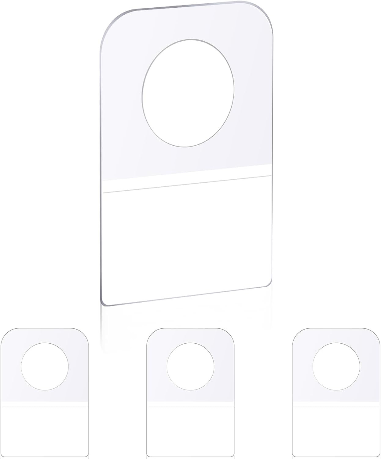 500 Pcs Clear Slot Hole Hang Tags Self Adhesive Price Hanging Tags Plastic Hold 