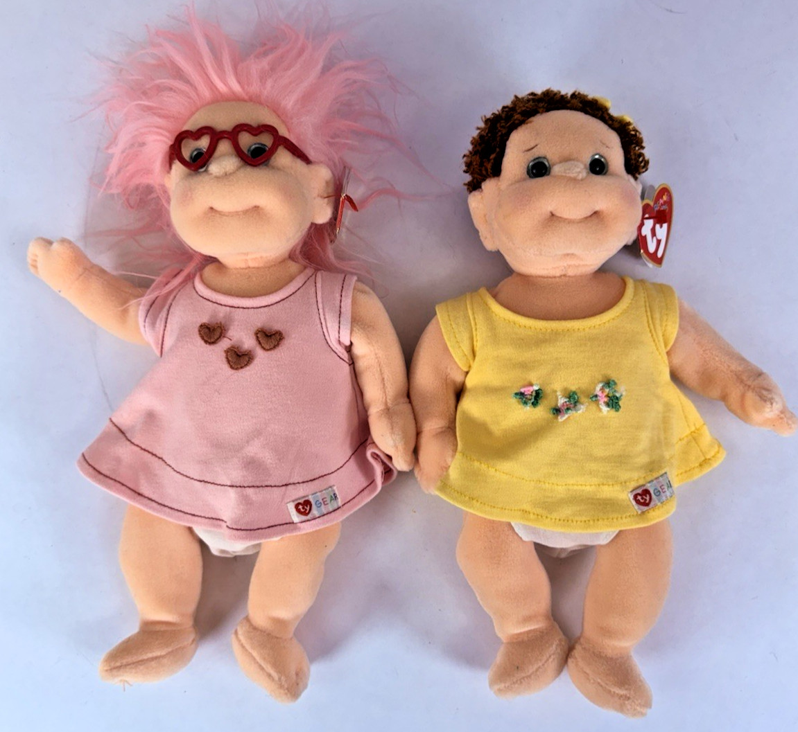 TY Beanie Kids Luvie & Curly 1994 1997 Lot of 2