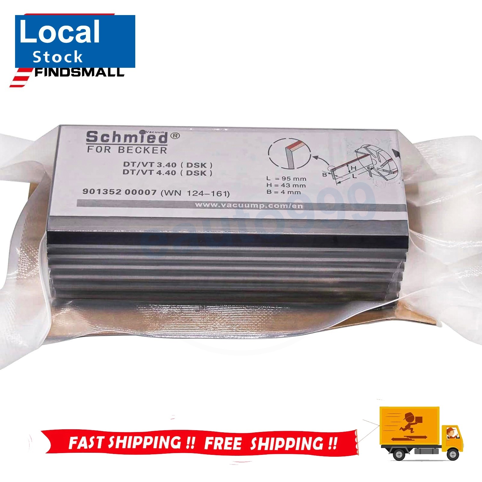 7Pcs Carbon Vanes WN124-161 90135200007 for Becker DT/T/VT3.40/4.40 T3.41DSK