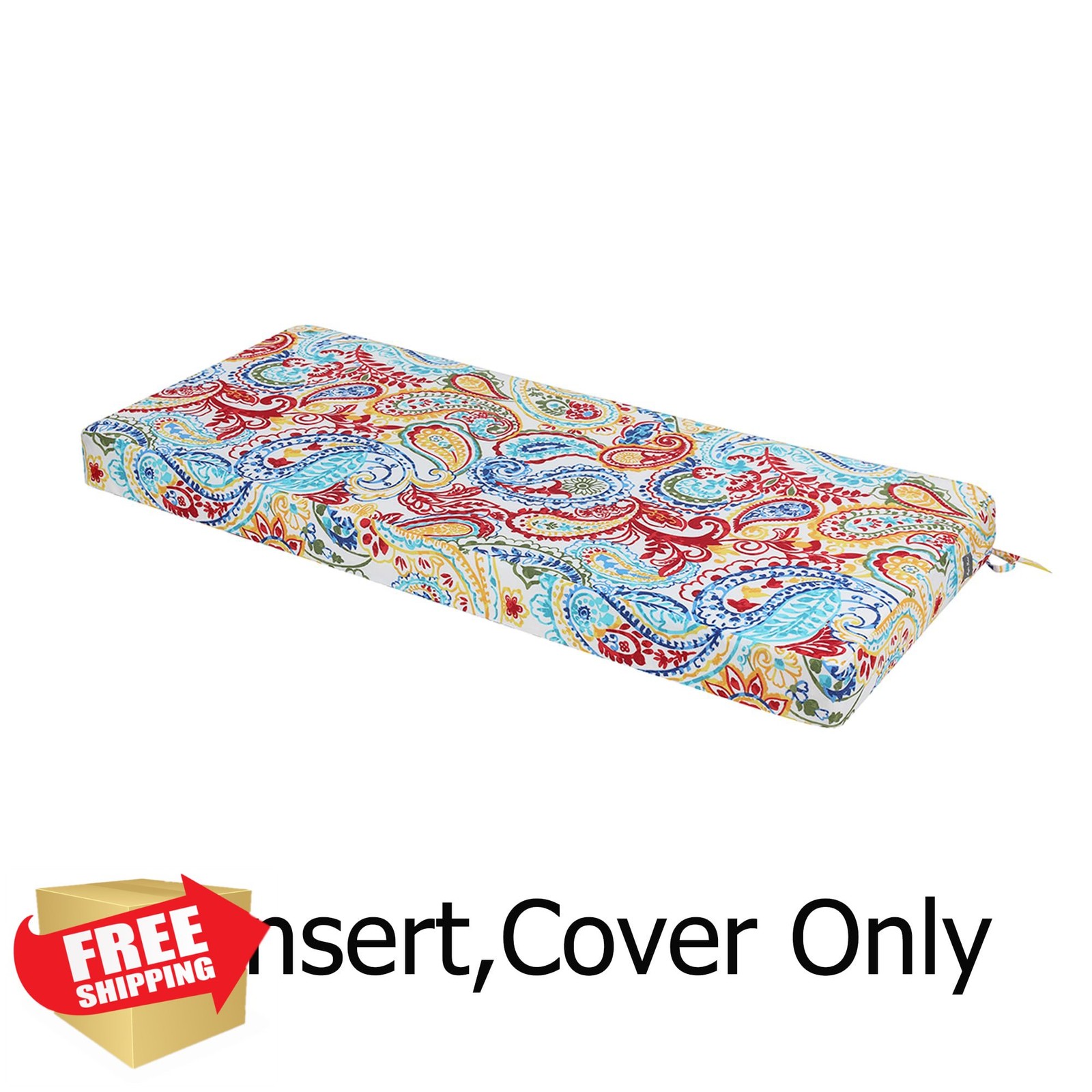 FUNHOME Bench Cushion Cover 54x18x3", Phoenix Patio Swing Slipcover