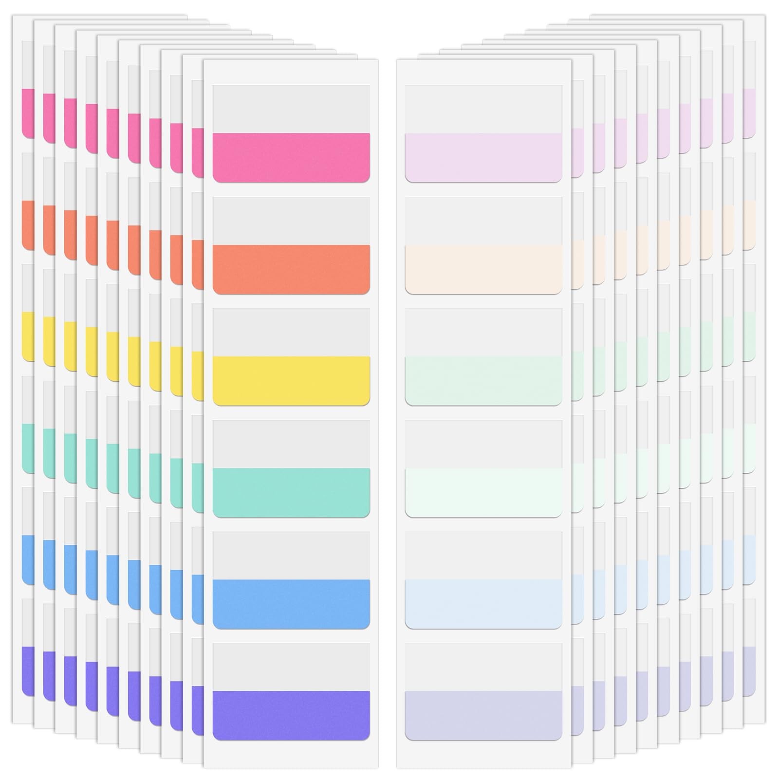 240 PCS Sticky Index Tabs Colored Page Markers Writable 1.8x1 Inch