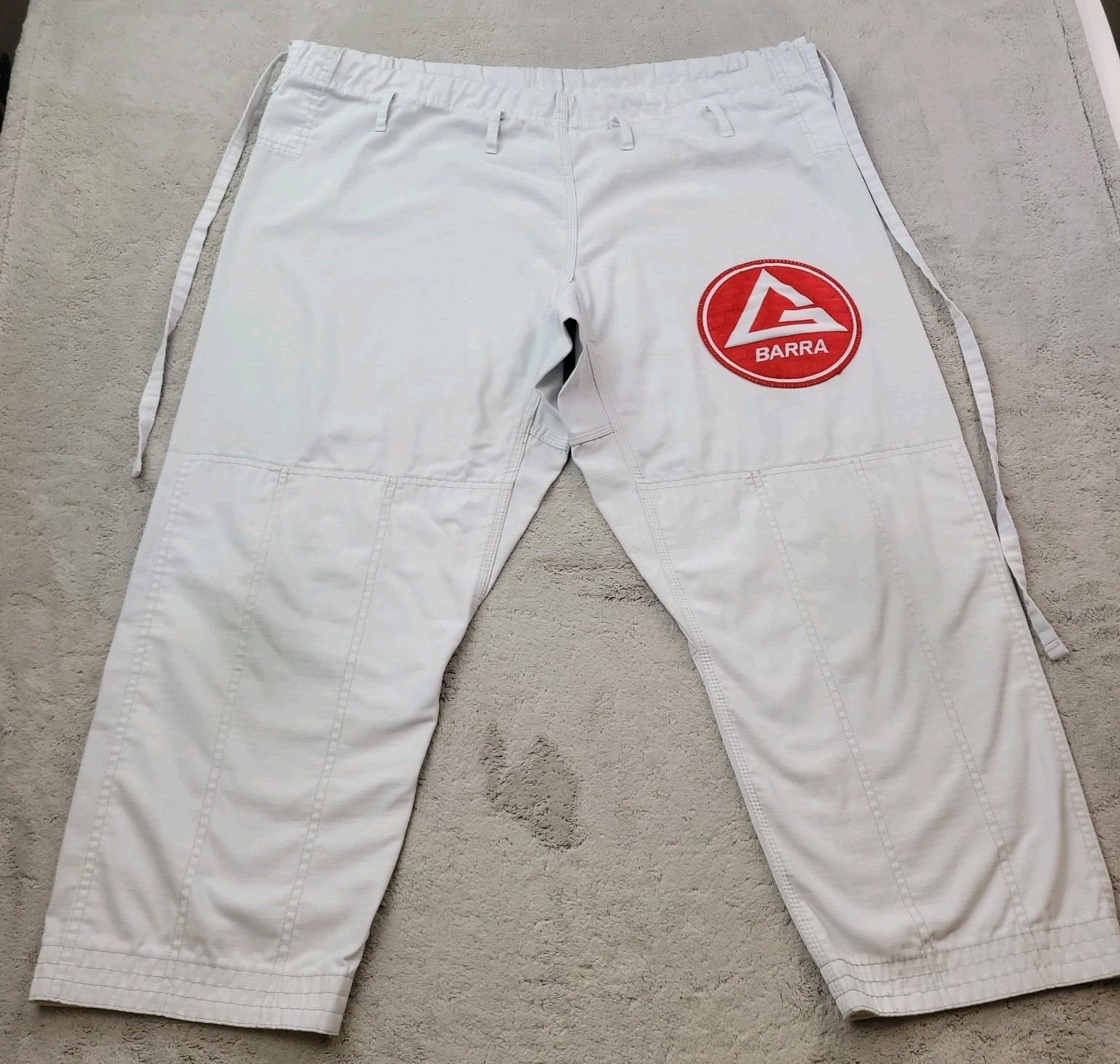 Gracie Barra Equipe Edition Pants Mens Size A4 White Ripstop Jiu Jitsu