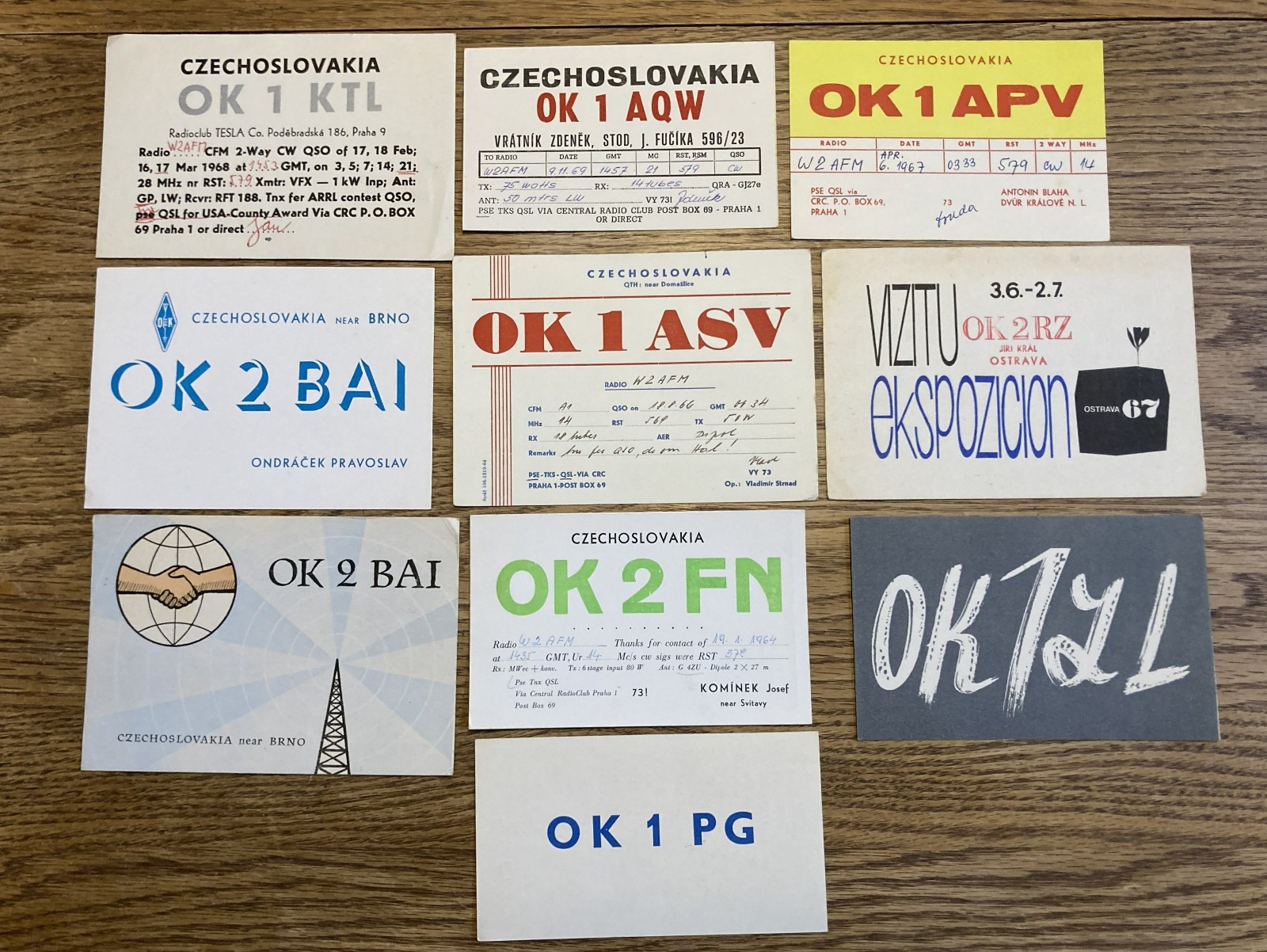 Czechoslovakia QSL Cards 1960s