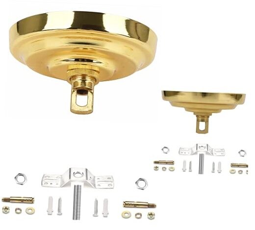Sangle Soppfy Vingage Canopy Kit and Pendant Light Fixture Pure Gold - 2 Set