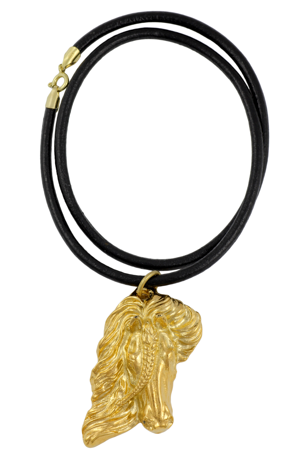 Brown Horse - Necklace With Horse, Gilded Pendant for Horse Fans, Only