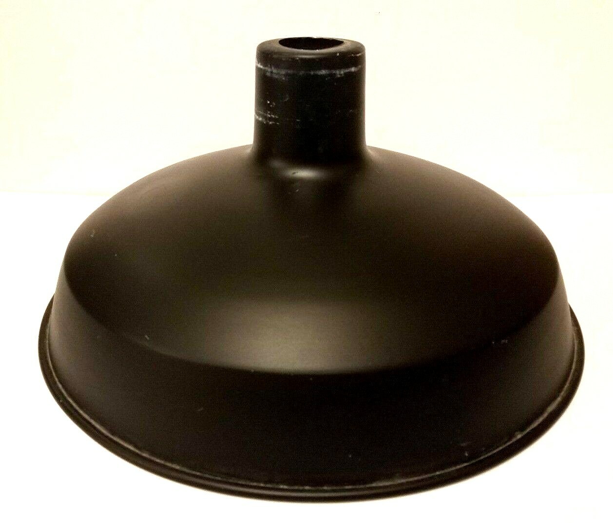 Antique Industrial Ceiling Pendant Light Shade Black Top White Enamel Bottom