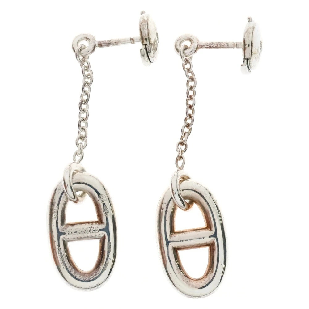 HERMES (Hermes) Chaine d Ancre Farandole Earrings Silver Accessories Used Condit