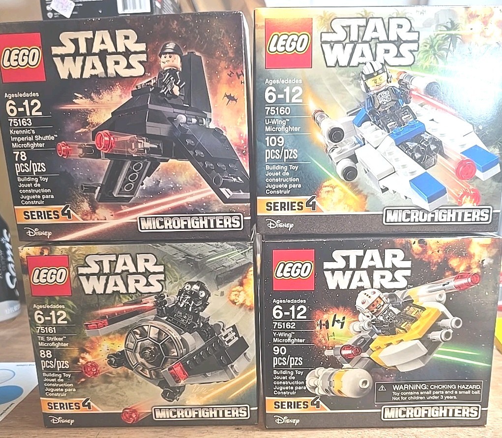 4 NEW SEALED Lego Star Wars Microfighters SERIES 4 FULL SET RARE RETIRED