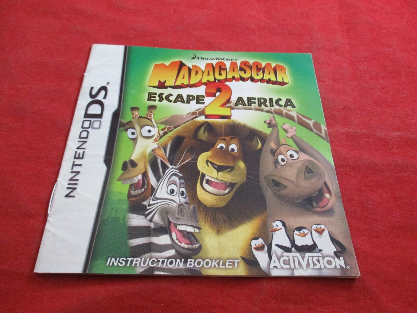 Madagascar Escape 2 Africa Nintendo DS Instruction Manual Booklet ONLY