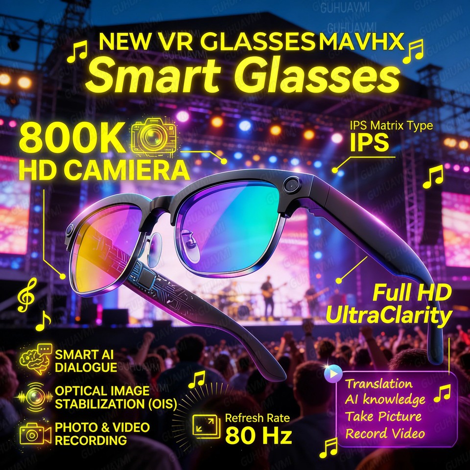 New Smart AI Glasses 8K HD Call Chat GPT Voice Assistant Music Player Translate