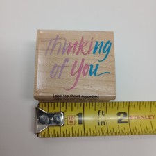 Hero Arts Thinking Of You Calligraphy B462 Sentiment Wood Mounted Rubber Stamp