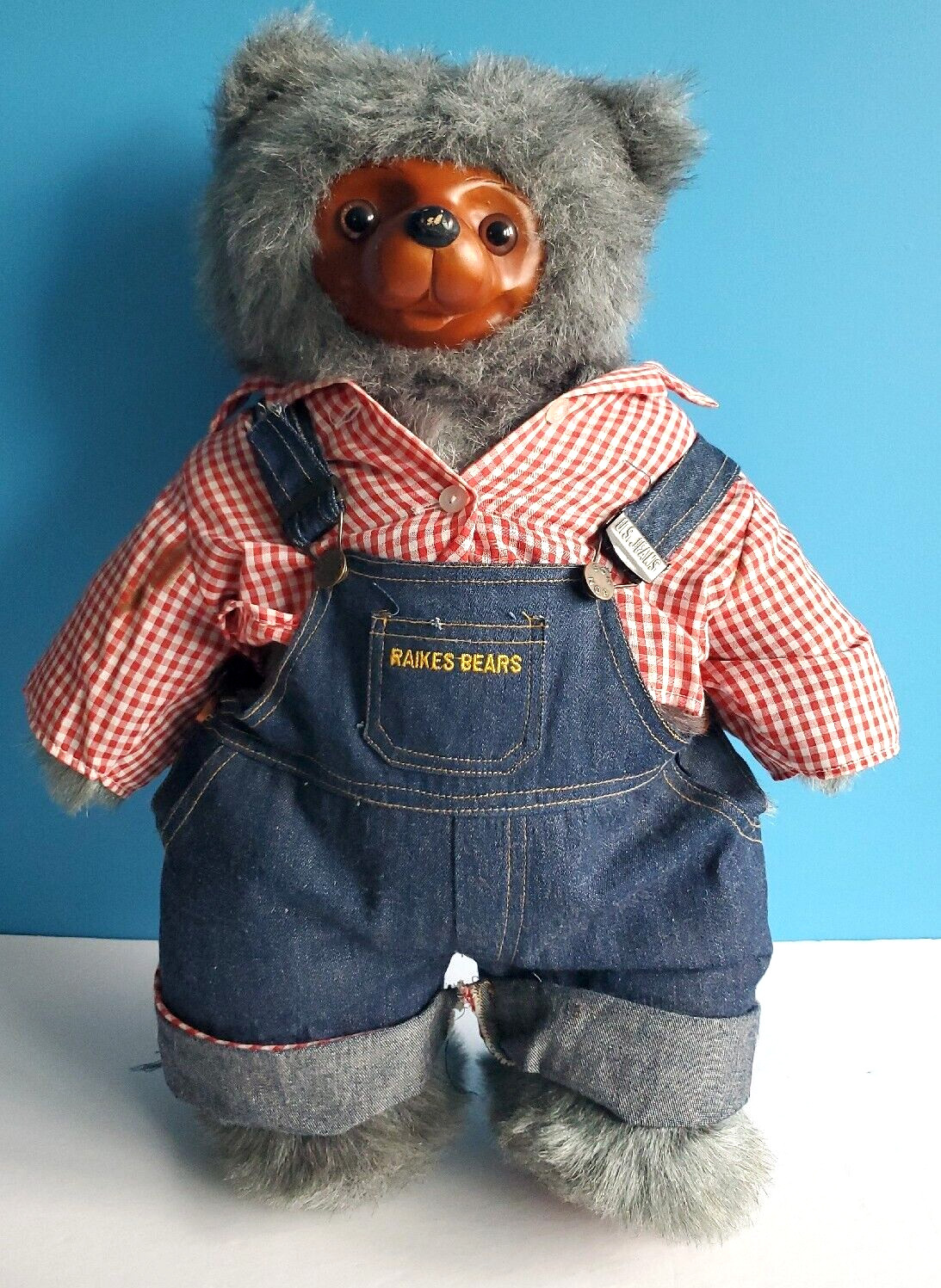 Robert Raikes Jade Bear Ltd. Edition B0608/7500 Huckle Bear Wood Face Overalls
