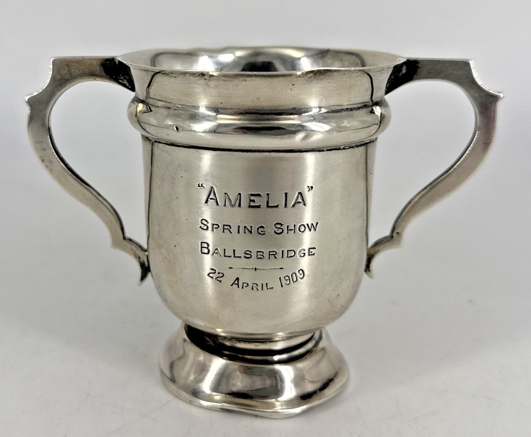 Sterling Silver Trophy - 'Amelia' (Horse) -1909 Spring Show Ballsbridge - 102 Gr