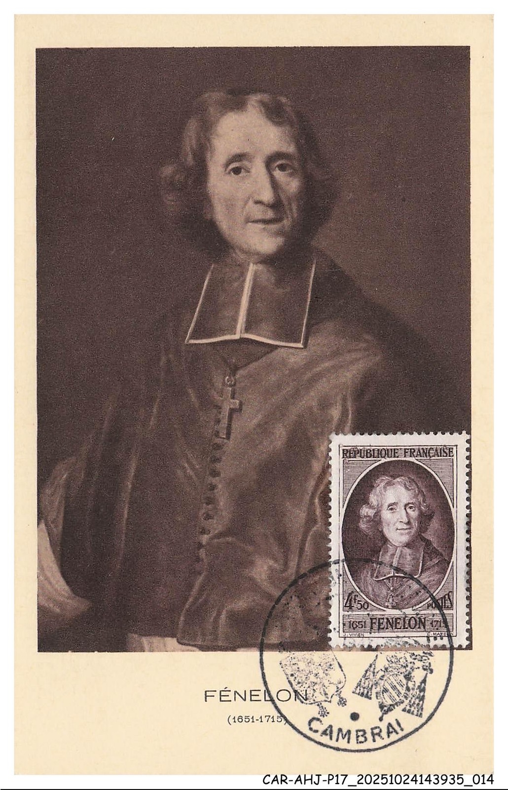 CAR-AHJP17-0784-MAXIMUM - Fénelon - 1947