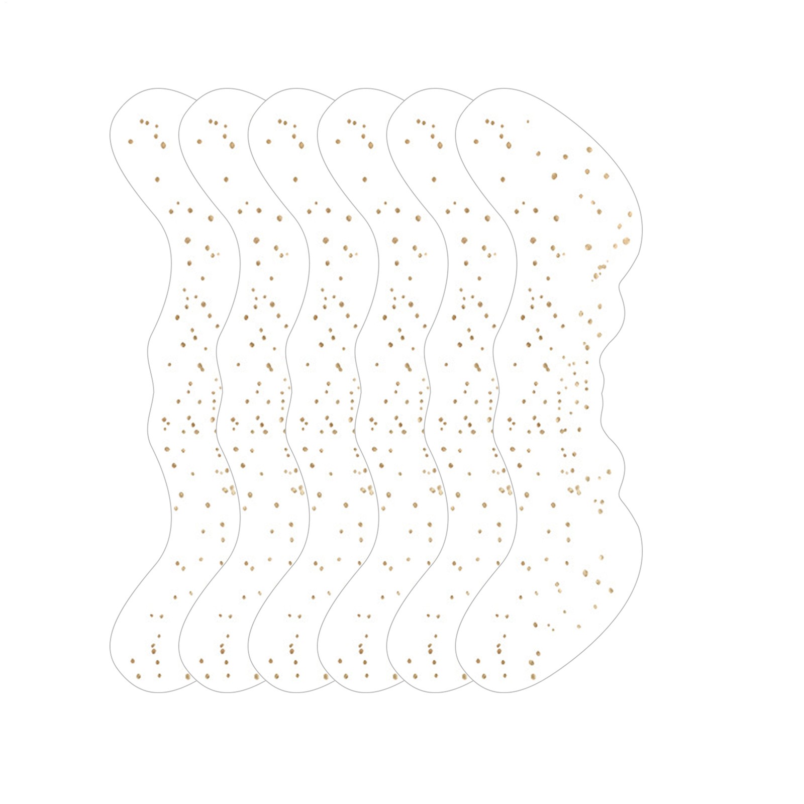 Face Glitter Speckles Patches 6pcs Face Cosmetic Glitter Waterproof Patches 