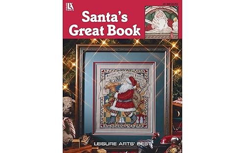 LEISURE ARTS Cross Stitch Santa's Great Bk