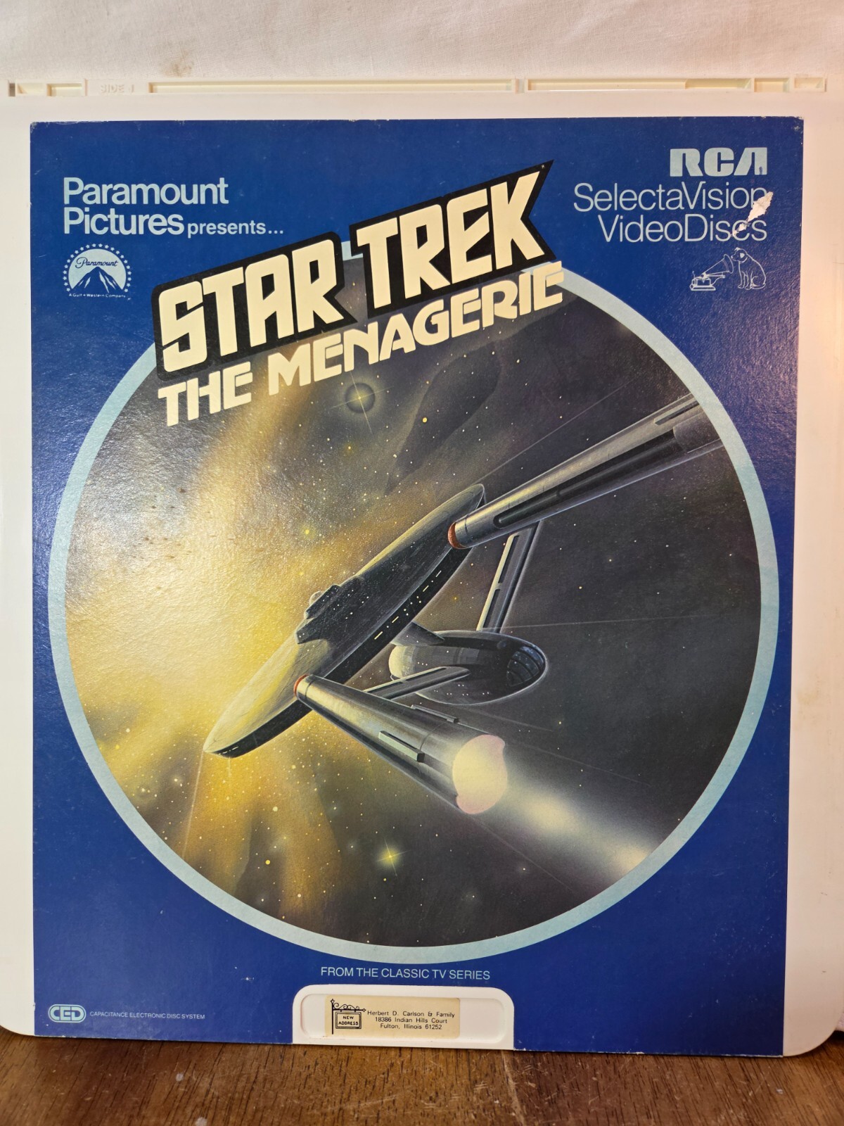 Star Trek: The Menagerie1978 Vintage CED RCA SelectaVision Videodisc Vintage