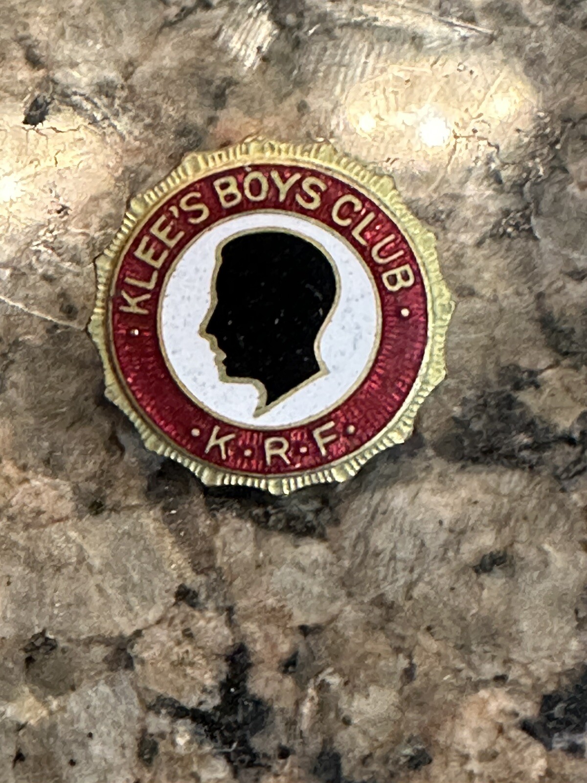 Klee's Boys Club Lapel Pin K.R.F. Vintage KRF Small Fraternal Organization