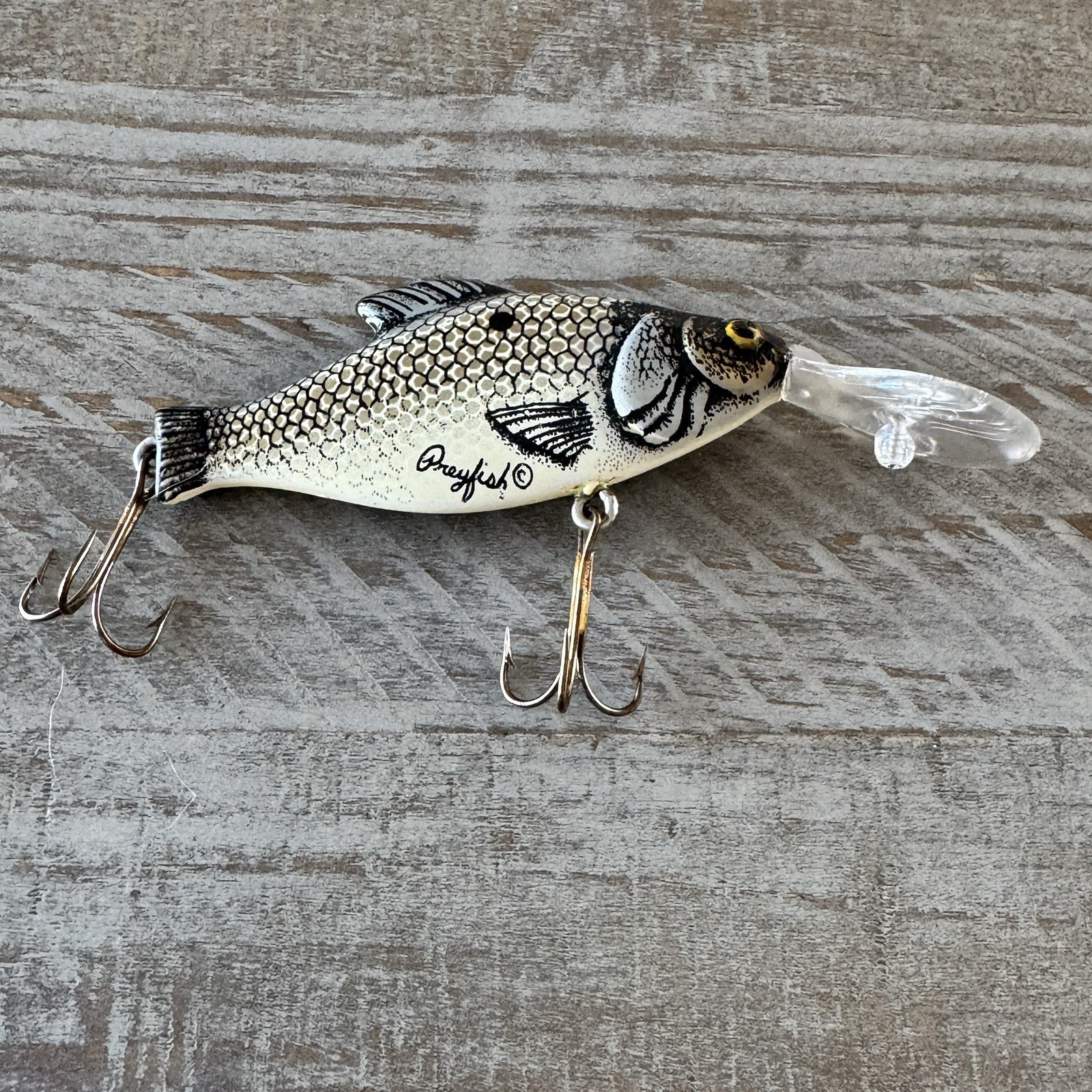 Vintage Heddon Preyfish Natural Shad Fishing Lure