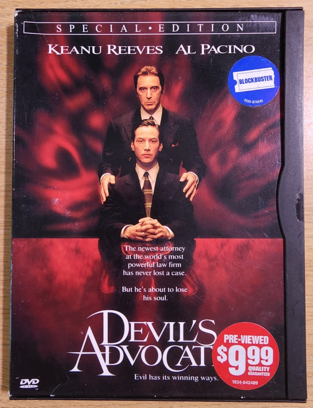 The Devil’s Advocate (DVD, 1997, Widescreen, Snap Case) Keanu Reeves