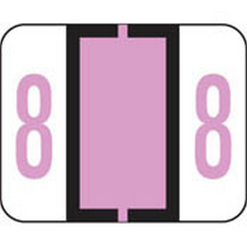 Smead Compatible Numeric "8" Labels, Polylaminated Stock, 1" X 1-1/4"