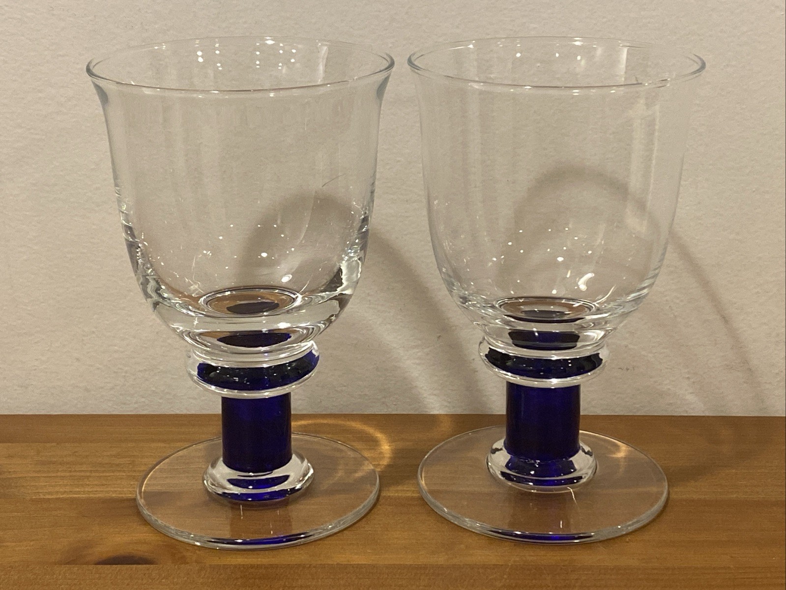 Denby Magnum Blue Water Goblet 5.75” Tall Set of 2 - Multiples