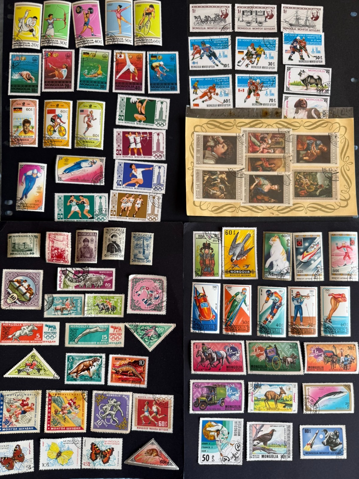 Mongolia Stamps Lot Bundle (80 Stamps) CTO Used Asia Sports Animals + 1 Packet