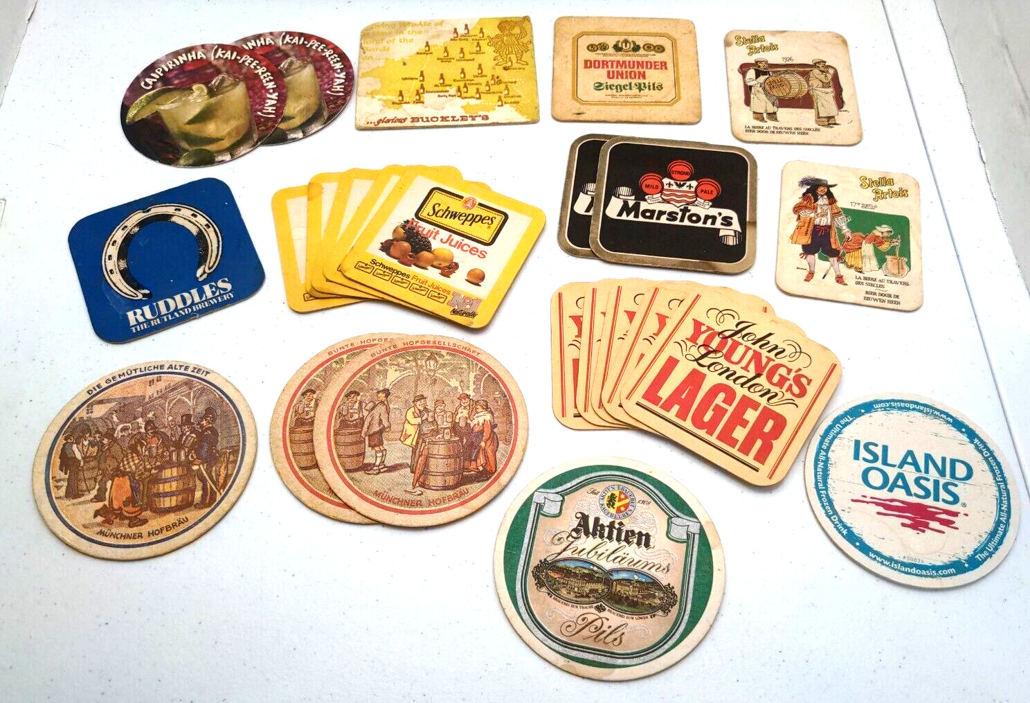 Cardboard Drink Coasters Beer Liquor Brewery Lager Lot of 23 Collectibles BTC4