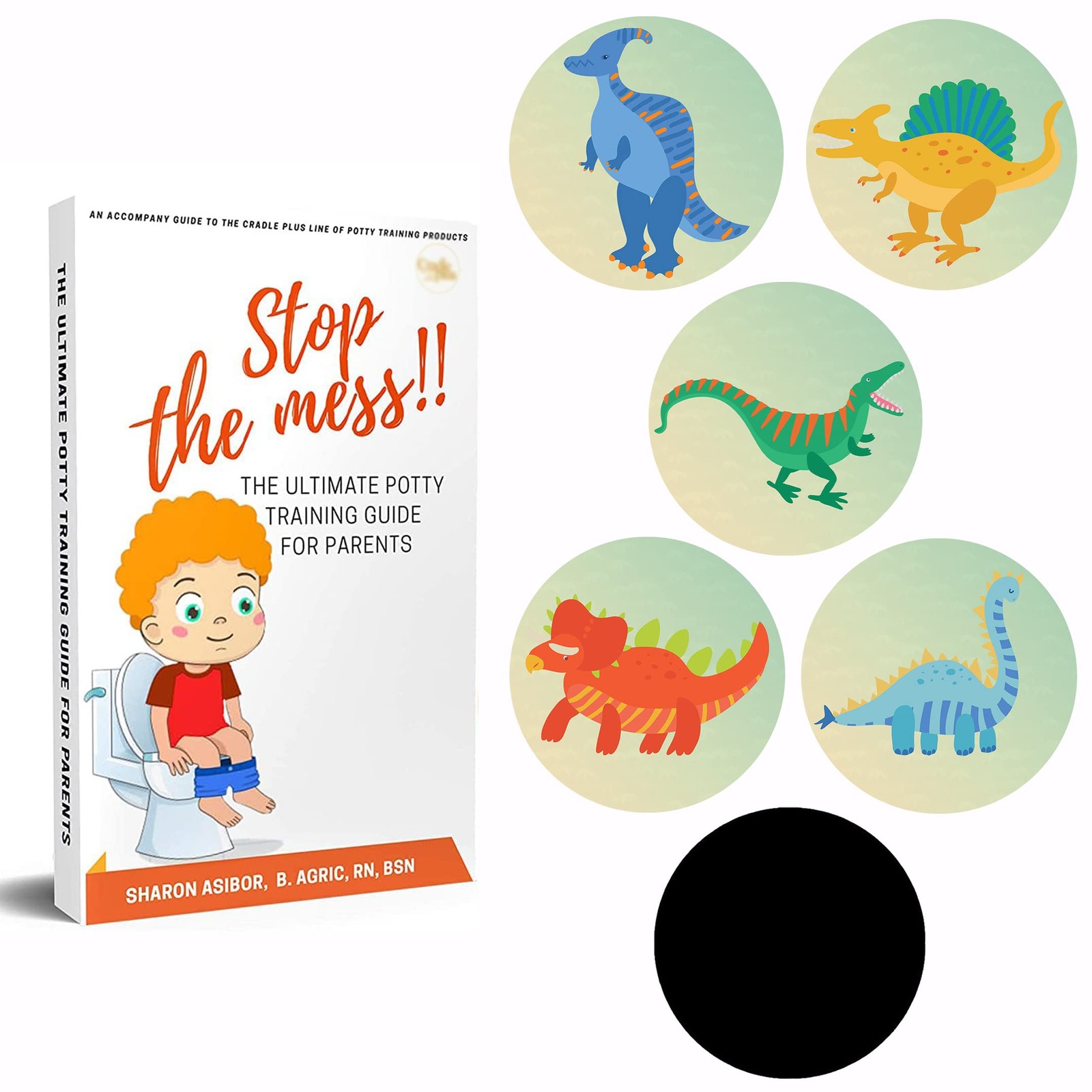 Potty Training Stickers set Dinosaur Theme Magic Reward set 5 Pk