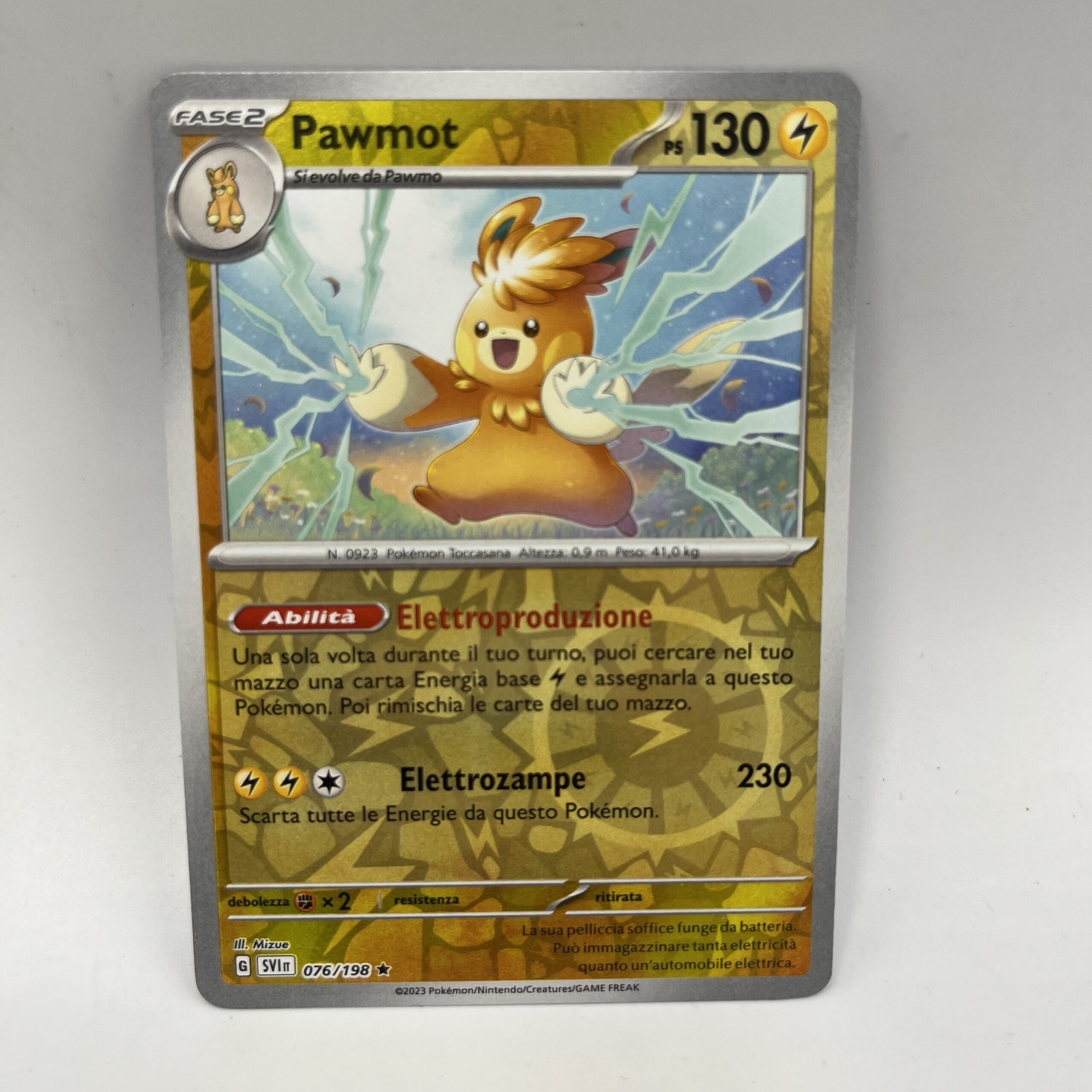 Pokemon Card Pawmot Rare Reverse (IT) | 076-198 Scarlet And Violet