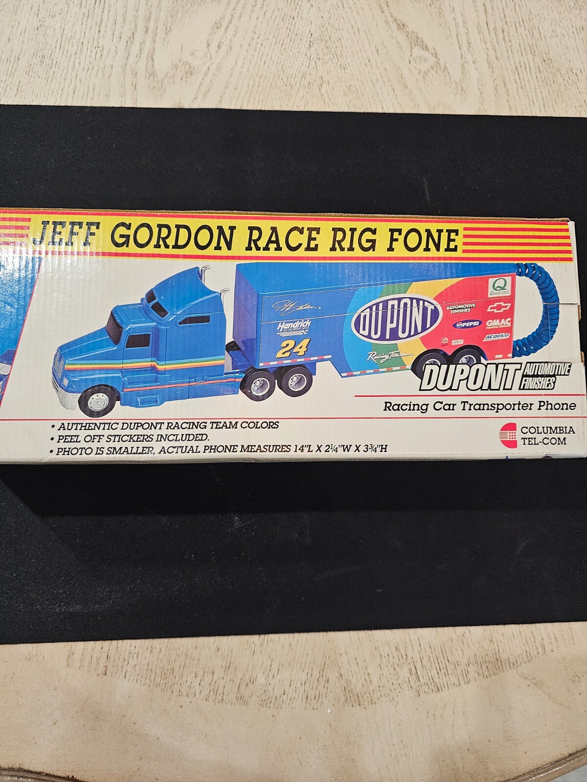 #24 Jeff Gordon Race Rig Fone Semi Truck NASCAR DuPont Blue Telephone Phone