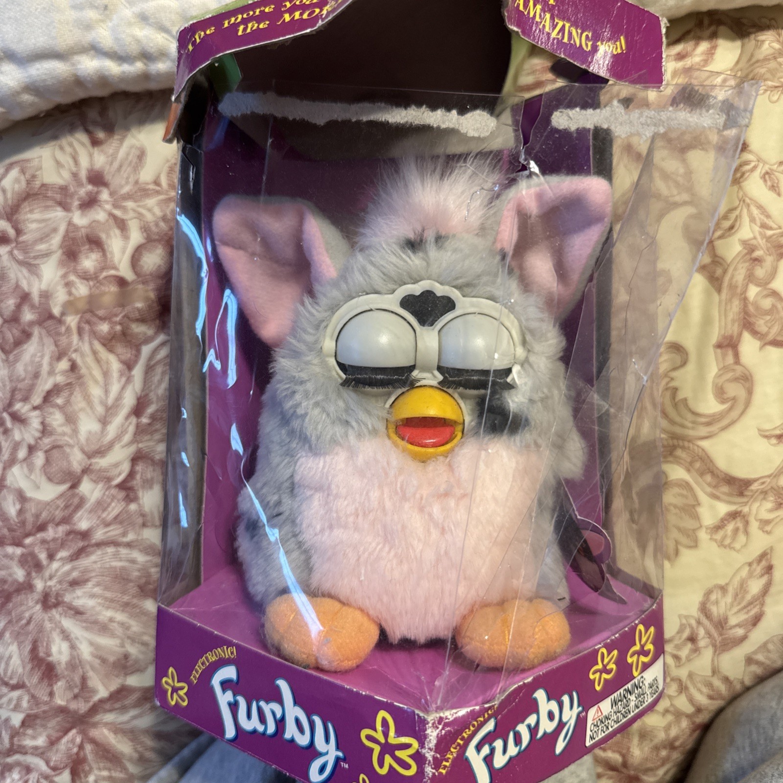 Furby Original 1998 Model 70-800 Gray White Tiger Electronics NEVER OPENED