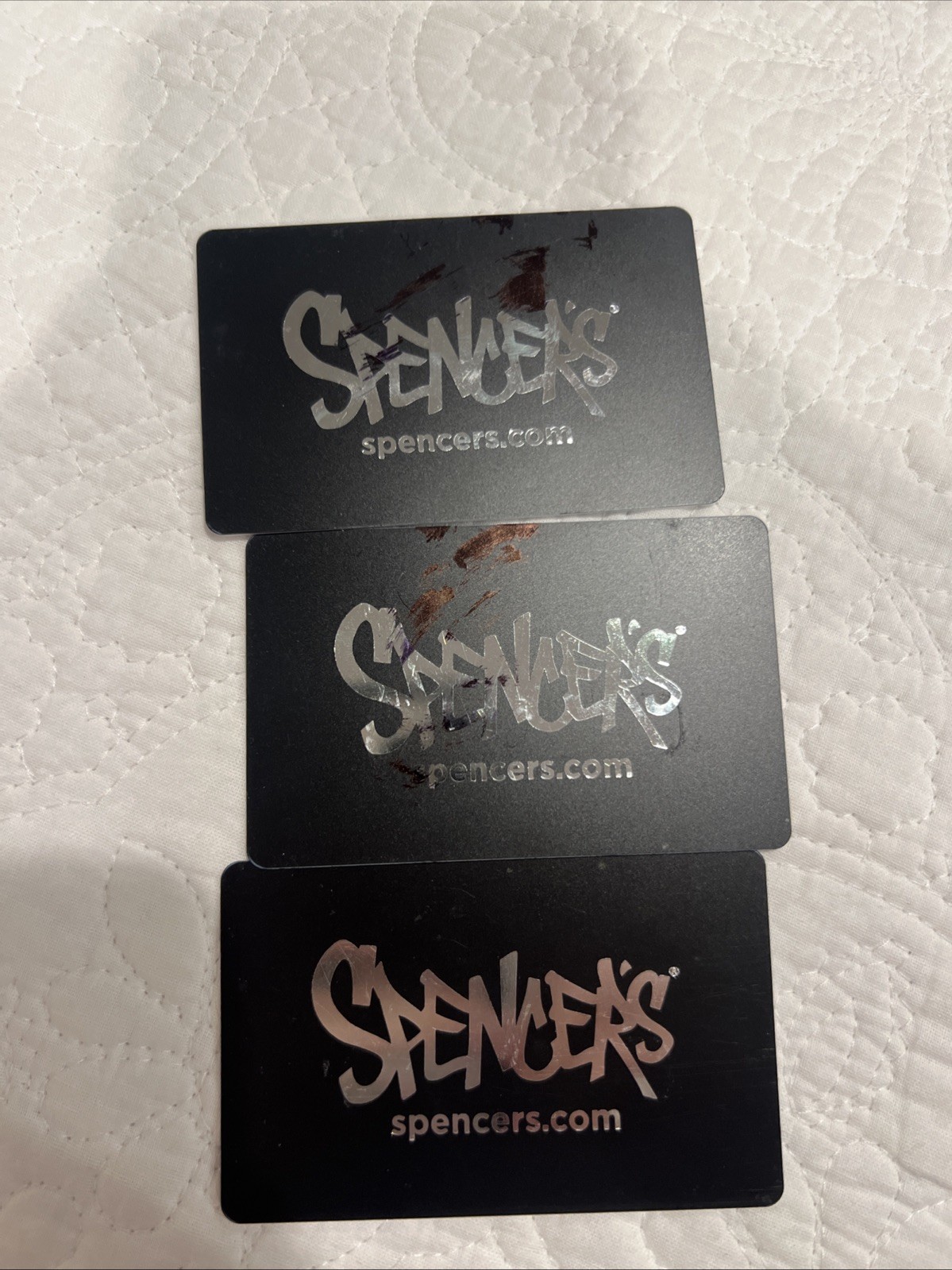 Spencer’s Gift Cards Set of 3