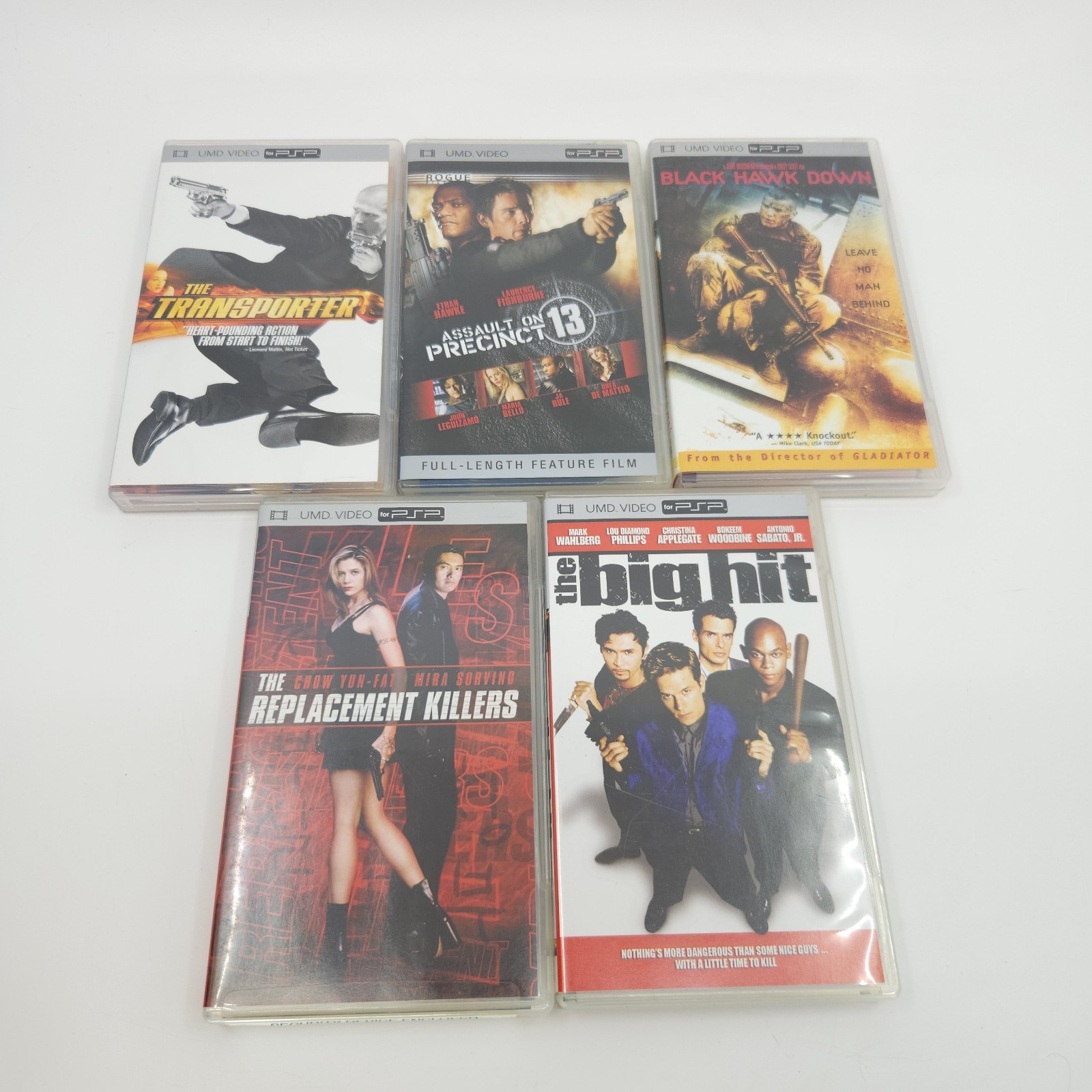Lot Of (5) PSP Action Movies UMD - Complete - Transporter Blackhawk Down