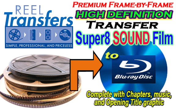 HD Transfer Super 8 SOUND film to Blu-Ray Disc - Full 1080p Frame-by-frame